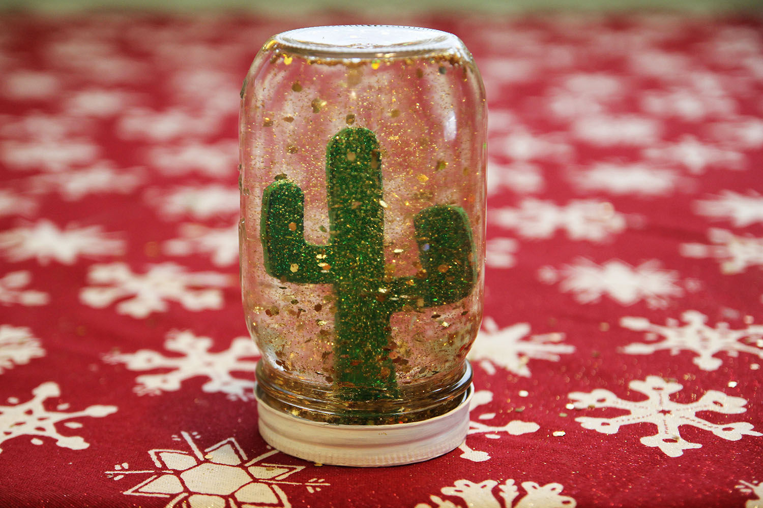 Make a saguaro snow globe this winter break